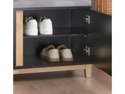 SoBuy Schuhbank mit Sitzfläche Sitzbank mit Stauraum FSR117-SCH
