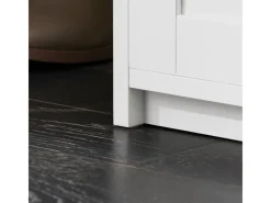 SoBuy Schuhbank mit Sitzfläche Sitzbank mit Stauraum Schuhregal 90x46x35cm Weiß FSR133-K-W