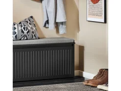 Best SoBuy Schuhbank mit Sitzfläche Schmal Schuhregal für Flur 80x45x26cm Schwarz FSR98-L-SCH