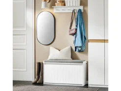 Sale SoBuy Schuhbank Schmal mit Klappe Garderobenbank mit Sitzkissen FSR98-L-W Weiß