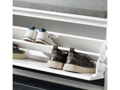 Sale SoBuy Schuhbank Schmal mit Klappe Garderobenbank mit Sitzkissen FSR98-L-W Weiß