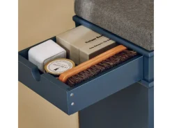 SoBuy Schuhbank Schmal mit 2 Klappen Garderobenbank mit Sitzkissen FSR64-B