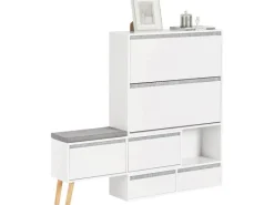 Sale SoBuy Schuhkipper Flurschrank Schuhschrank mit Sitzbank Weiß FSR134-W