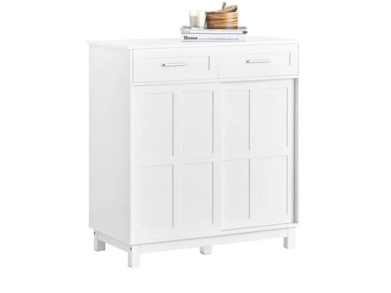 SoBuy Schuhschrank Buffet Küchenschrank Sideboard Kommode Weiß FSB84-W