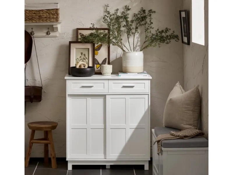 SoBuy Schuhschrank Buffet Küchenschrank Sideboard Kommode Weiß FSB84-W