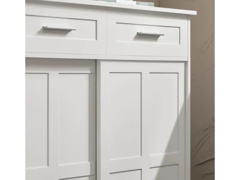 SoBuy Schuhschrank Buffet Küchenschrank Sideboard Kommode Weiß FSB84-W