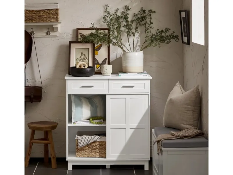 SoBuy Schuhschrank Buffet Küchenschrank Sideboard Kommode Weiß FSB84-W