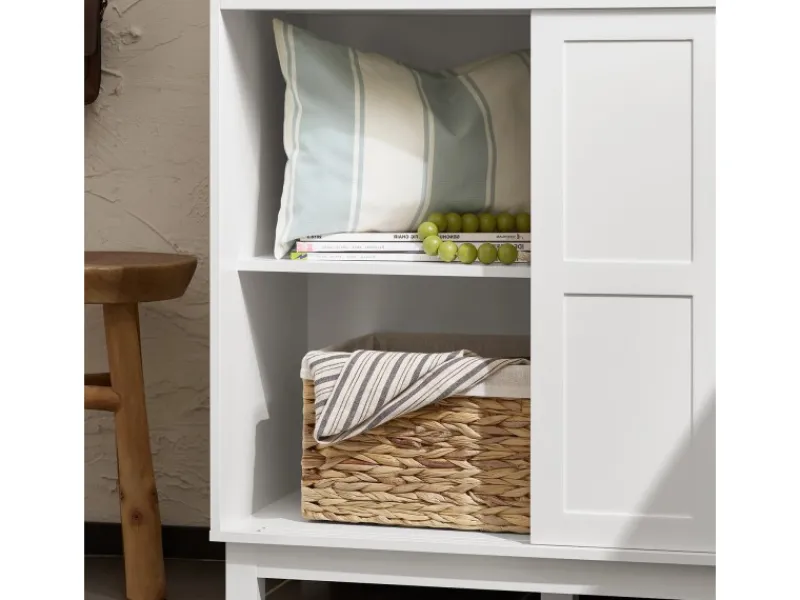 SoBuy Schuhschrank Buffet Küchenschrank Sideboard Kommode Weiß FSB84-W