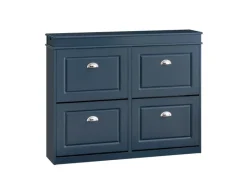 Online SoBuy Schuhschrank mit 4 Klappen Schuhkommode MDF Schuhregal 105x82x24cm Blau FSR79-B