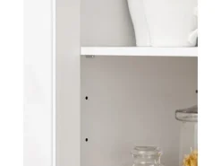 New SoBuy Sideboard auf Rollen Küchenwagen Mikrowellenschrank Rollwagen FSB78-W