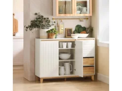 SoBuy Sideboard Küchenschrank Kommode Buffet Schuhschrank TV-Schrank FSB75-WN