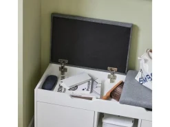 SoBuy Sitzbank mit 2 Sitzkissen und Stauraum PB Weiß FSR96-W