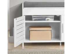 Clearance SoBuy Sitzbank mit Stauraum Schuhbank MDF Weiß 90cm FSR102-W