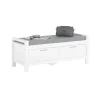 SoBuy Sitzbank mit Stauraum und 2 Schubladen MDF Weiß FSR74-W