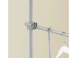 New SoBuy Teleskop Kleiderständer mit 4 Kleiderstangen Garderobenständer Grau KLS03-II-HG Hellgrau