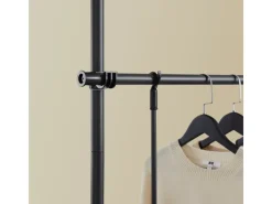 SoBuy Teleskop Kleiderständer mit 2 Kleiderstangen Garderobenständer FRG109-II-SCH