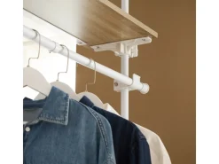 Clearance SoBuy Teleskopstange Kleiderständer mit 1 Kleiderstange und 5 Ablagen KLS15-WN