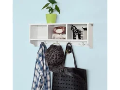 SoBuy Wandgarderobe Hängeregal Wandschrank mit 4 Haken FRG48-W