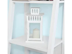 SoBuy Wandregal Badregal Leiterregal Standregal Bücherregal Weiß FRG101-W