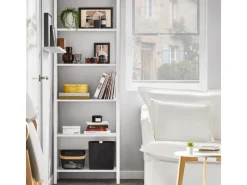 Hot SoBuy Wandregal Leiterregal Standregal Bücherregal Weiß FRG61-W