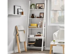 Hot SoBuy Wandregal Leiterregal Standregal Bücherregal Weiß FRG61-W