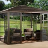 Sale Sojag Aluminium Pavillon Castel 12 x 14 Bronze 362 cm x 427 cm x 296 cm