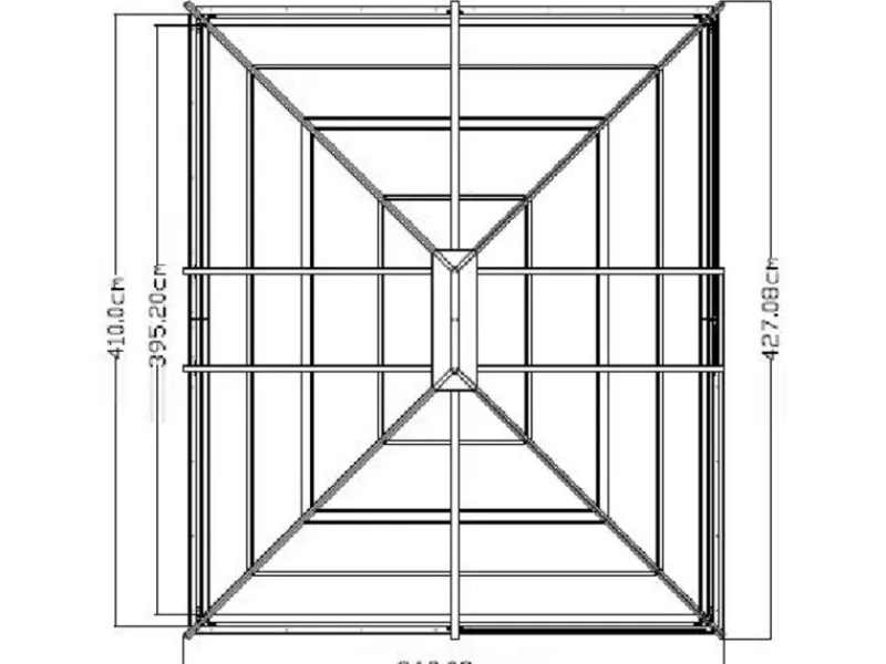 Sale Sojag Aluminium Pavillon Castel 12 x 14 Bronze 362 cm x 427 cm x 296 cm