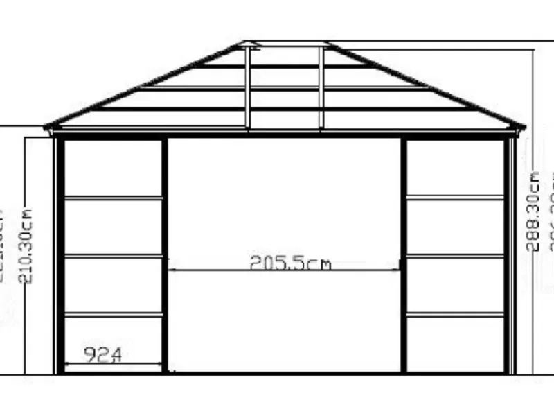Sale Sojag Aluminium Pavillon Castel 12 x 14 Bronze 362 cm x 427 cm x 296 cm