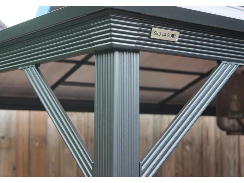 Sojag Aluminium-Pavillon Verona 10 x 10 Anthrazit 298 cm x 298 cm x 261 cm