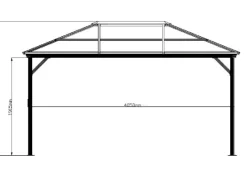 Sojag Aluminium-Pavillon Verona 10 x 14 Anthrazit 423 cm x 298 cm x 261 cm