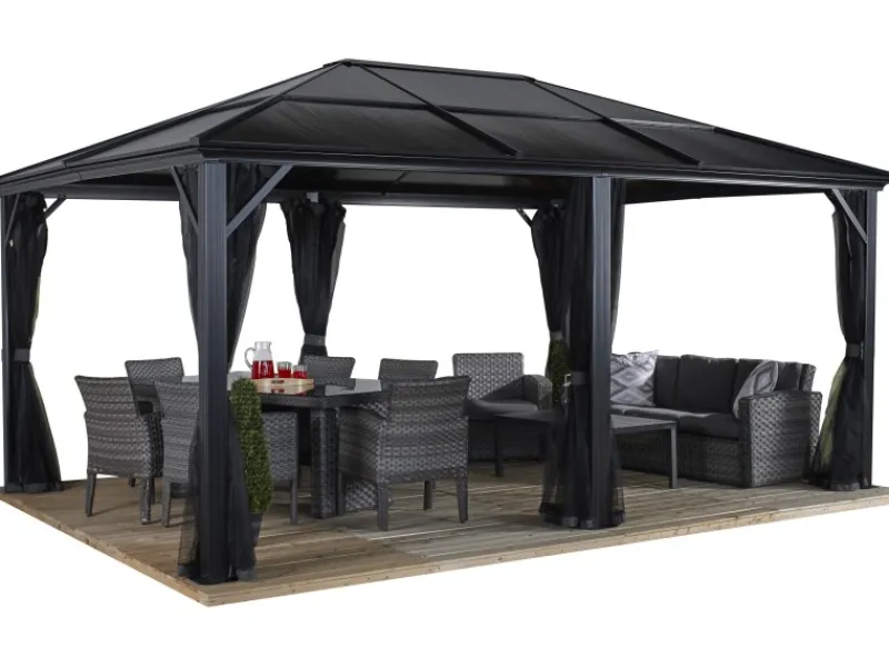 Sojag Pavillon Meridien 12 x 16 Anthrazit 365 cm x 485 cm x 270 cm
