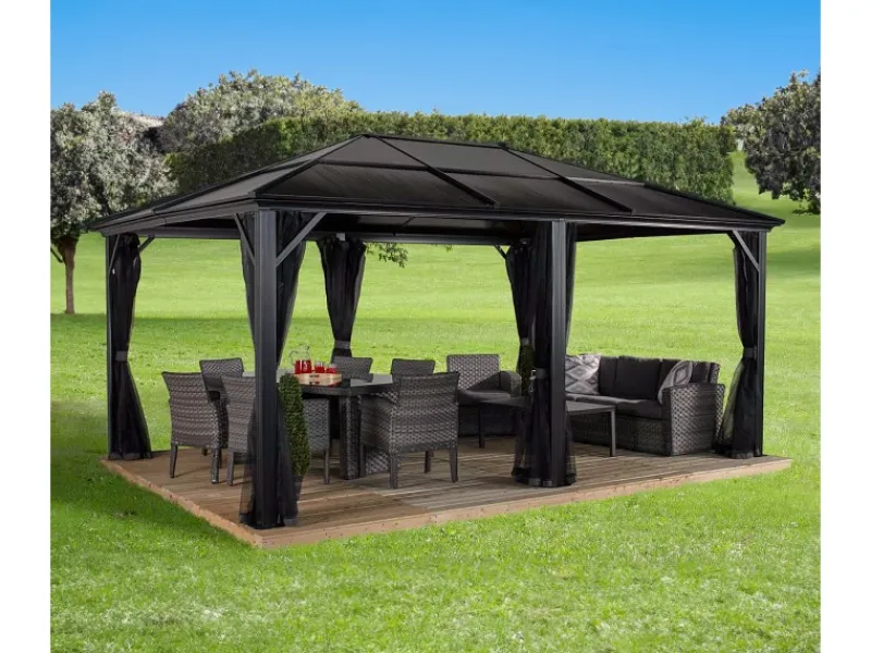 Sojag Pavillon Meridien 12 x 16 Anthrazit 365 cm x 485 cm x 270 cm