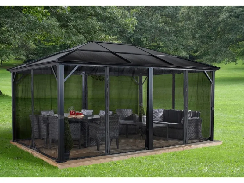 Sojag Pavillon Meridien 12 x 16 Anthrazit 365 cm x 485 cm x 270 cm