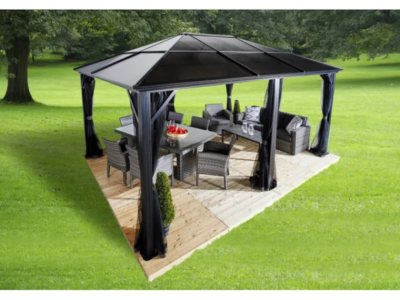 Sojag Pavillon Meridien 12 x 16 Anthrazit 365 cm x 485 cm x 270 cm