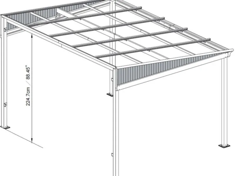 Sojag Terrassenüberdachung St. Barth Anthrazit 296 x 364 cm