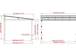 Sojag Terrassenüberdachung St. Barth Anthrazit 296 x 364 cm