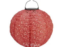 Best Solar-Dekoleuchte Pellaro LED Ø 25 cm x 25 cm Rot