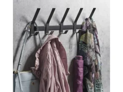 Hot SOTECH Blackline ALBA Hakenleiste Groß 450 mm mit 5 Haken Schwarz Pulverbeschichtet