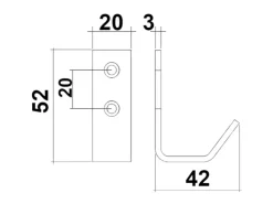 SOTECH Garderobenhaken ALBA Echt Edelstahl Klein