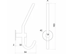 SOTECH Garderobenhaken MIA Echt Edelstahl Groß