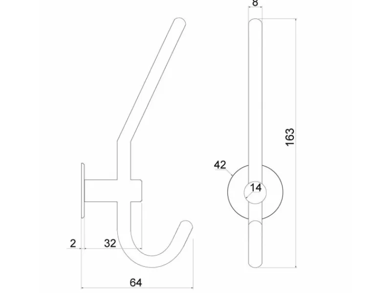 SOTECH Garderobenhaken MIA Echt Edelstahl Groß
