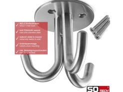 SOTECH Garderobenhaken NELE Dreifachhaken Echt Edelstahl