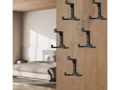 New SOTECH Garderobenhaken QUADRATO Höhe 81 mm x Breite 70 mm Schwarz Matt Aus Zinkdruckguss