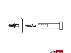 Hot SOTECH Garderobenhaken TALEA Ø10 mm Ø15 mm Länge 70 mm Edelstahl Schwarz Matt