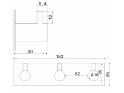 New SOTECH Selbstklebender Garderobenhaken PANDORA mit Dreifachhaken
