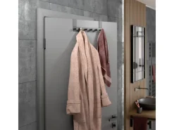 Discount SOTECH Türgarderobe LINEA II Edelstahl mit 6 Haken für 40 mm Türen Ohne Falz Schwarz Matt