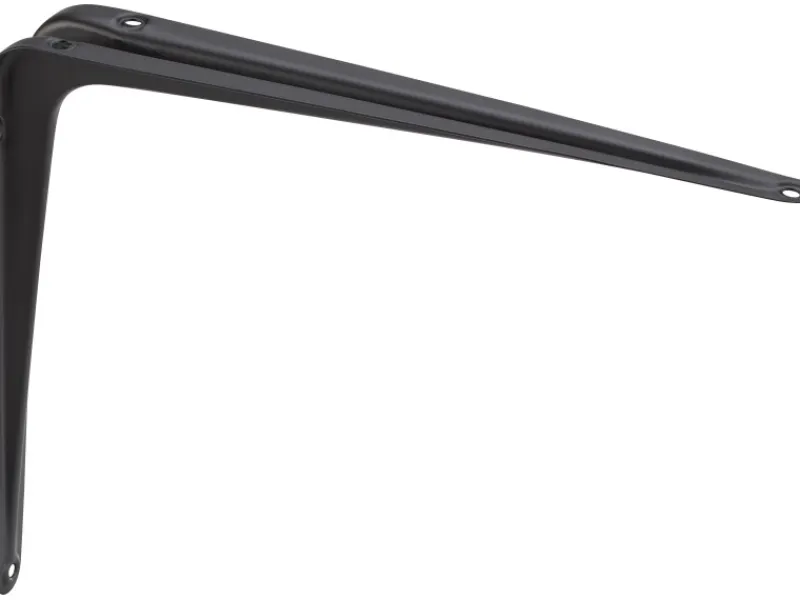 Clearance Stahlblech-Konsole 35 cm x 30 cm Schwarz Schwarz Matt