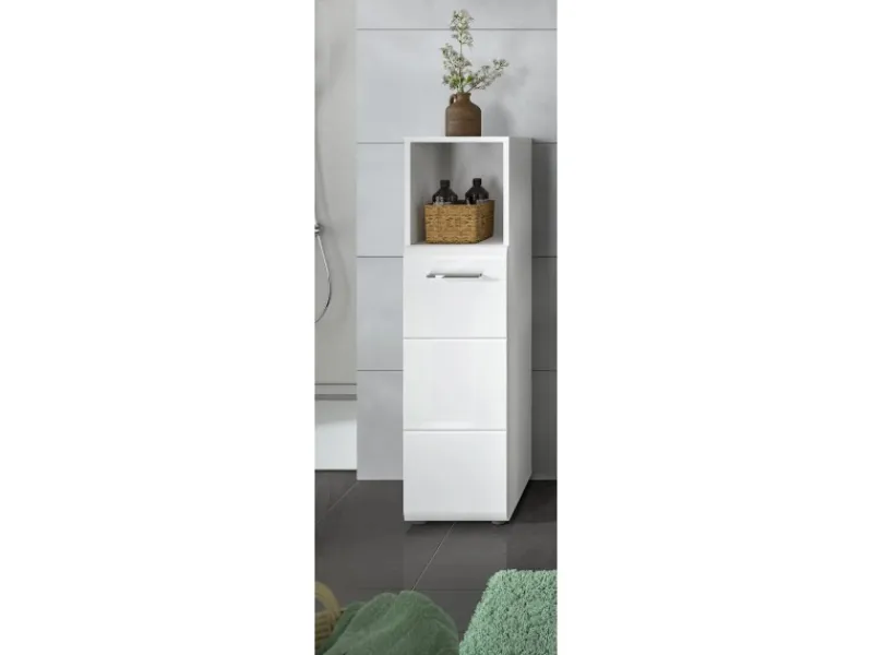 Standschrank Ice 30 cm x 110 cm x 30 cm Weiß-Weiß