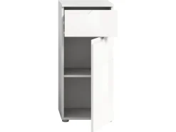 Clearance Standschrank Solero Weiß Hochglanz 87 cm x 38 cm x 34 cm