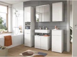 Clearance Standschrank Solero Weiß Hochglanz 87 cm x 38 cm x 34 cm